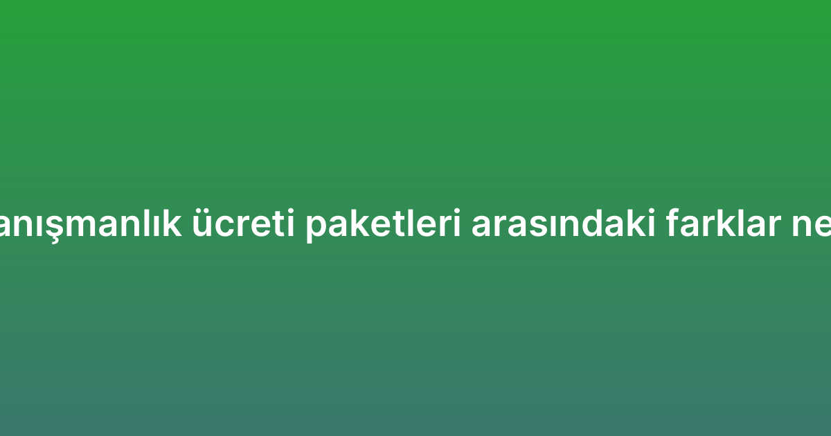 SEO danışmanlık ücreti paketleri arasındaki farklar nelerdir?